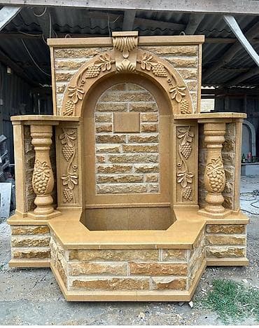 Fəvvarələr: Təbii daşdan dekorativ həyət-bulaqları və fasad kompozisiyaları - — 2