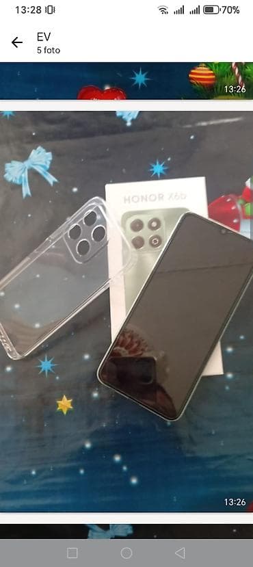 gence telfonlar: Honor X6b, 256 GB, rəng - Yaşıl, Barmaq izi — 4