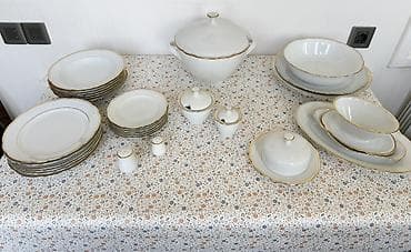 Nahar dəsti, rəng - Ağ, Farfor, 6 nəfərlik, Almaniya