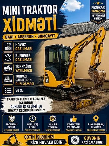 🚜 TRAKTOR XİDMƏTİ ✅ Kiçik və iri traktorlar ✅ Təkərli və metal rezin — 1