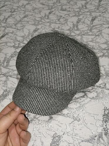 vecerni paltar: Qara-ağ xırda dama naxışlı “newsboy”/“baker boy” kepkası - Klassik 8 — 1