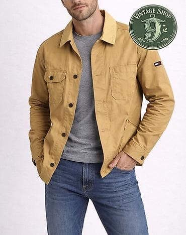 Hilfiger Denim kişi gödəkçəsi - Rəng: açıq xardal/sarı-kölgə - Model