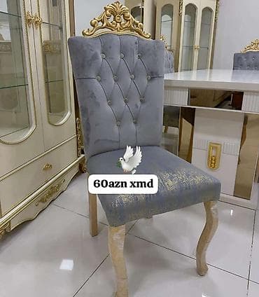 Qonaq otağı üçün, Yeni, Qatlanmayan, rəng - Boz Stul