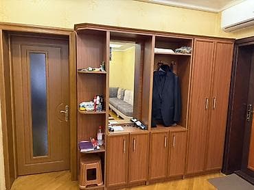 4 qapılı, Güzgülü, Qəhvəyi, Digər material, Açılan, Düz dolab