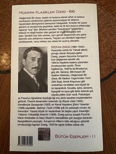 Məhsul: Kitab – “Olağanüstü Bir Gece” (Stefan Zweig) Seriya: Modern — 2