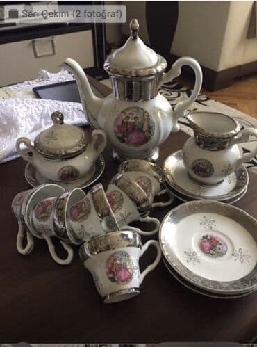 сервиз чайный: Çay dəsti, rəng - Ağ, Farfor, Madonna, 6 nəfərlik, Azərbaycan — 2