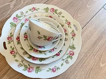 mis qablar: Çay dəsti, rəng - Ağ, Farfor — 3