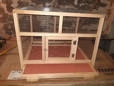 it şekilleri: Taxta karkaslı, metal torlu çoxməqsədli qəfəs - Material: təbii ağac — 1