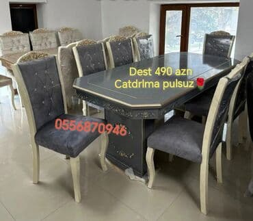 Qonaq otağı üçün, Yeni, Açılmayan, Dördbucaq masa, 6 stul lalafo.az -da Qonaq otağı üçün, Yeni, Açılmayan, Dördbucaq masa, 6 stul
