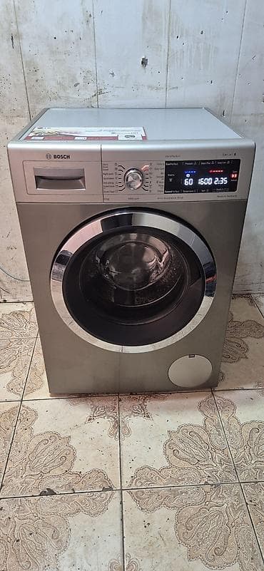 avtomatik səs yazma: Paltaryuyan maşın Bosch, 9 kq, İşlənmiş, Avtomat, Qurutma var, Ödənişli çatdırılma — 1