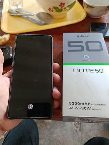 Infinix Note 50, 256 GB, rəng - Qara, Sensor, Simsiz şarj, Sənədlərlə — 2
