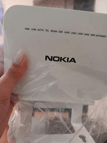 ucuz modemler: Nokia G-140W-G GPON Wi‑Fi router/ONT Xüsusiyyətlər: - GPON optik — 1