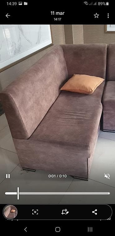 Divanlar: Künc divan, Açılmayan, Bazasız, Vеlur parça — 2