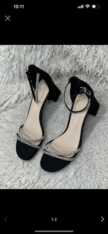 женские закрытые босоножки: Zara, Ölçü: 37, rəng - Qara, Yeni — 2