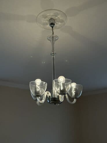 Çılçıraq, 5 lampa, Şüşə