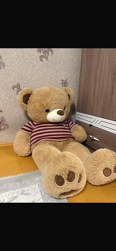 Nəhəng plyuş ayı oyuncağı - Rəng: açıq qəhvəyi (bej), burnu qəhvəyi