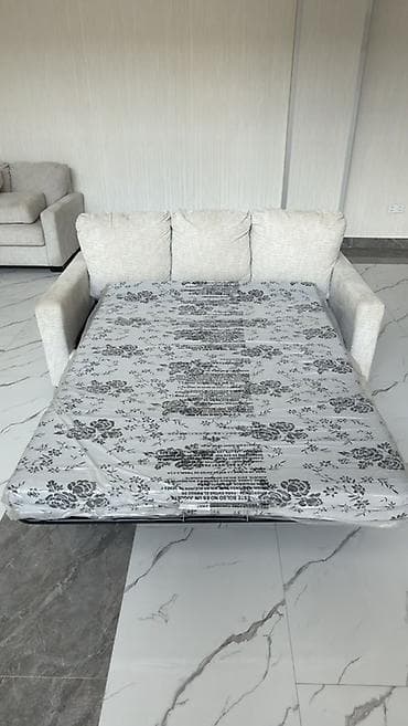 İki ədəd bej rəngli yumşaq divan dəsti - Minimalist dizayn: düz — 6