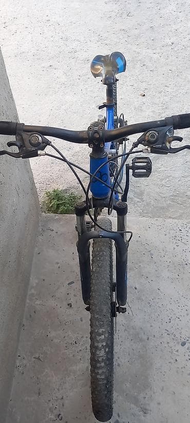 velosiped kameri: Dağ velosipedi – mavi rəng, tam asqılı (ön amortizator + arxa yaylı — 1