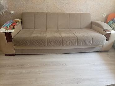 Divanlar: Bej rəngdə transformer divan-kreslo - 3 nəfərlik geniş oturma sahəsi — 1