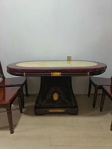 Qonaq otağı üçün, İşlənmiş, Açılan, Oval masa, 6 stul lalafo.az -da Qonaq otağı üçün, İşlənmiş, Açılan, Oval masa, 6 stul