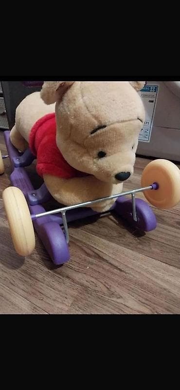 ат: Uşaq üçün “Winnie the Pooh” gəzinti oyuncağı (ride-on) - Yumşaq plyuş — 2
