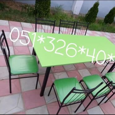 Masa və oturacaq dəstləri: Qonaq otağı üçün, Yeni, Açılan, Dördbucaq masa, 4 stul — 11