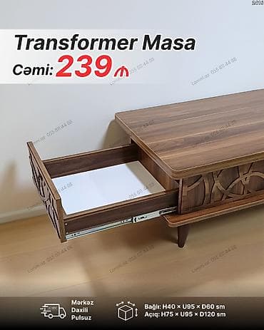 Jurnal masası, Transformer, Taxta, Dördbucaq masa