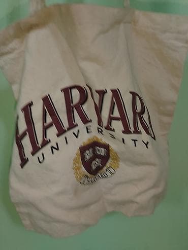 hesir canta: Harvard University loqolu kanvas tote çanta - Material: qalın — 2