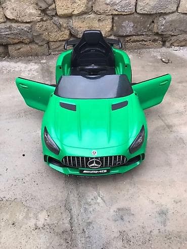 uşaq maşn: Uşaq elektrik avtomobili – Mercedes-Benz AMG üslubunda, yaşıl rəng — 3