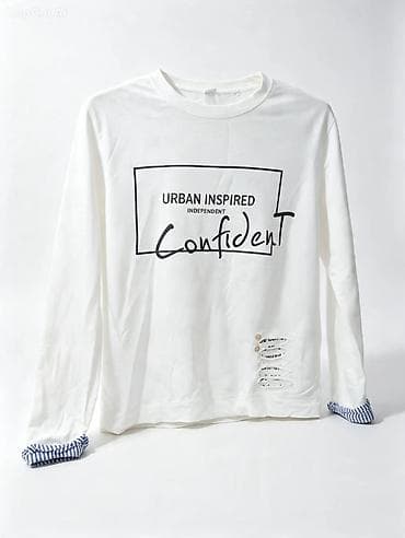 cırıq şalvar: Moldan alinıb firmadır Uzunqol ağ sweatşört – “URBAN INSPIRED • — 2