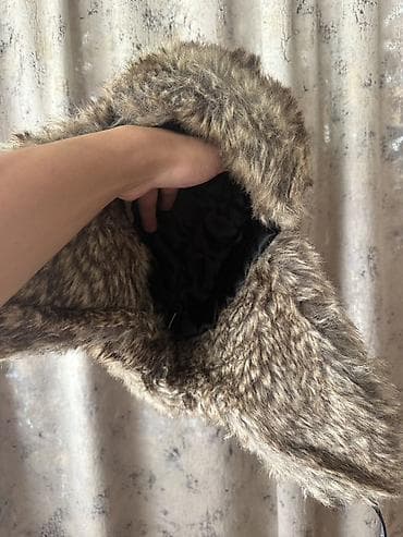 Baş geyimləri: Saxta kürklü qulaqcıqlı papaq (trapper/uşanka stili) - Material — 3