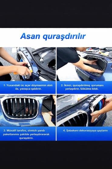 Çaydanlar: BMW radiator barmaqlığı üçün dekorativ rəngli örtük zolaqları Whatsapp — 4