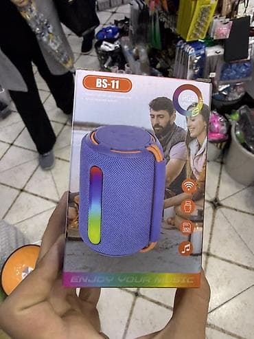 ses yaz: BS-11 Portativ Bluetooth Dinamik - RGB işıqlandırma: Korpusun ön — 3