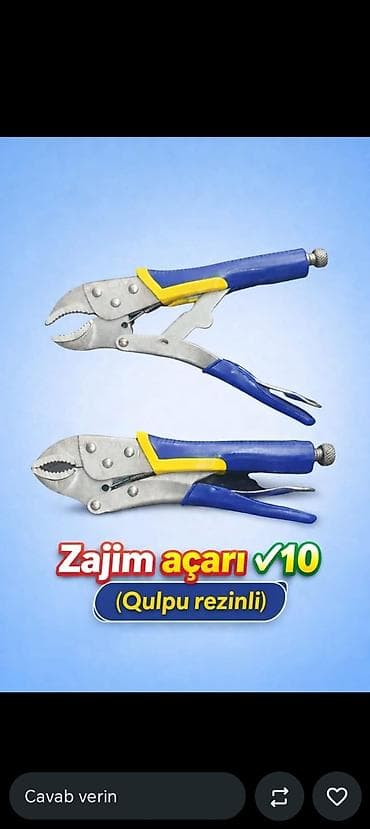 Zajim açarı – qulpı rezinli - Tətbiq: metal detalları sıxmaq