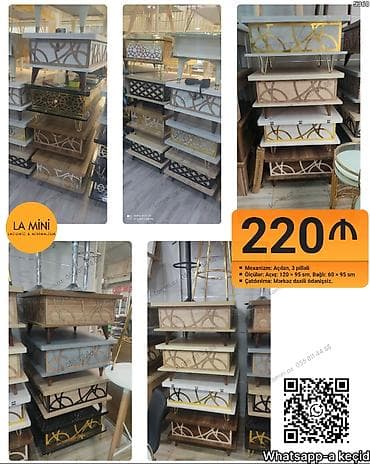 Qonaq masası, Açılan, Taxta