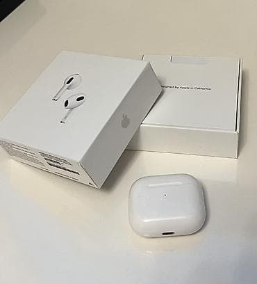 Наушники: Б/у Беспроводные (Bluetooth) Наушники, Apple, цвет - Белый — 4