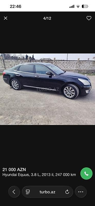 Hyundai: Hyundai Equus: 3.8 л | 2013 г. Седан — 3