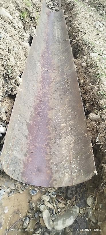 труба: Metal su arxı / drenaj ləvhəsi - Material: qalın metal (bükülü — 4