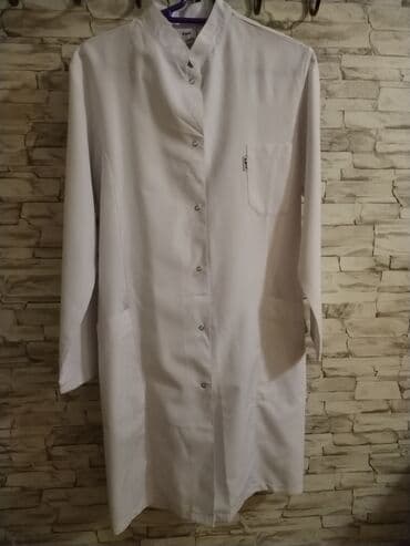 həkim paltarı: Fors Tibb Tekstil ağ həkim xalatı - Modell: klassik uzun xalat - — 1