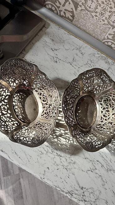 Məhsul: Dekorativ metal meyvə/suxarı qabı cox gozel hediye ola — 5