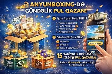 kantiner ev: AnyUnboxing – onlayn gəlir tətbiqi Xüsusiyyətlər: - 15 saniyəlik — 1