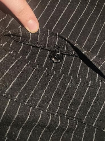 Gucci zolaqlı şalvar - Rəng: qara üzərində incə boz şaquli zolaqlar — 6