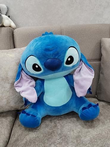 oyuncaq mikrofon: Stitch plyuş oyuncağı - Böyük ölçülü, oturaq formada mavi Stitch — 2