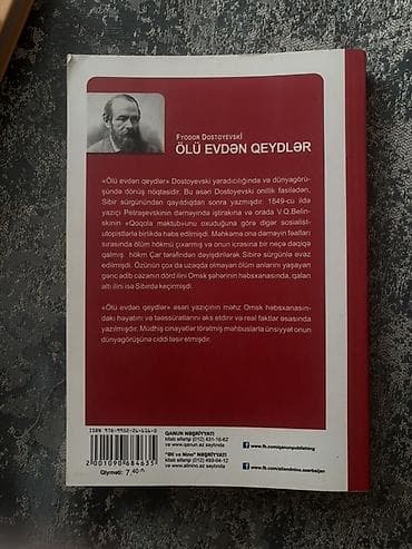 classi: Fyodor Dostoyevski – “Ölü Evdən Qeydlər” - Janr: klassik ədəbiyyat — 2