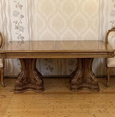 qonaq otagi stol stul desti: Qonaq otağı üçün, Açılmayan, Dördbucaq masa, 6 stul — 1