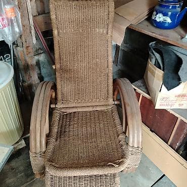 Rattan yelləncək-şezlonq kreslo - Material: təbii rattan toxunuşu — 2