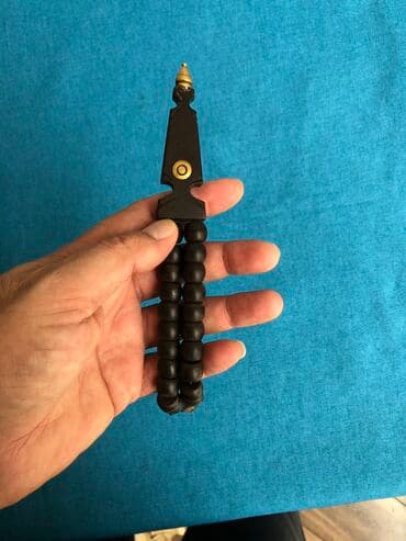 nişan xoncaları bəzədilməsi: Tesbeh 30 sm uzunlugda turmede hazirlanib materiali Ebonit ideal — 5