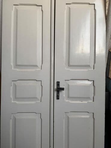 межкомнатные двери из мдф: Ağ rəngli ikiqanadlı taxta qapı - Material: massiv ağac - Rəng — 4