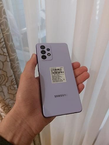 samsung telofonlar: Samsung Galaxy A52s, 128 GB, rəng - Bənövşəyi, İki sim kartlı — 1