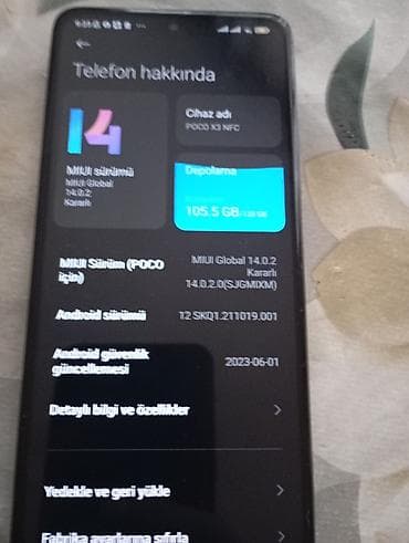 ipone 13 pro 128: Poco X3 NFC, 128 GB, rəng - Boz, Barmaq izi — 2